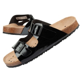 Abeba Sandales Tongs noires 8088