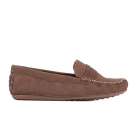 Marco Shoes Mocassins classiques en daim souple brun