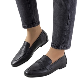 Chaussures en cuir noir de Zulte