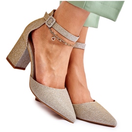 WS1 Escarpins brillants sur le Golden Amira Bar doré