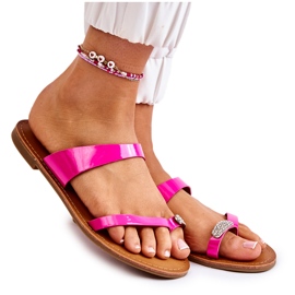 WS1 Tongs Laquées Femme Fuchsia Jimena rose