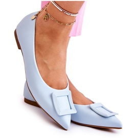 WS1 Ballerines en cuir avec ornement Simone Spitz bleu