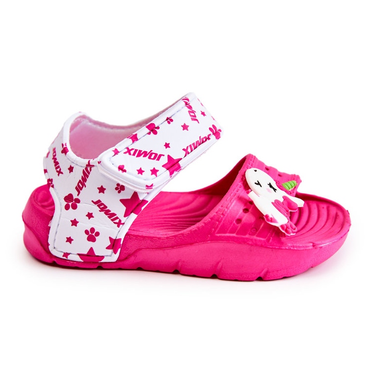 WJ1 Sandales Légères Enfant Avec Décorations Trusty Rose Foncé blanche