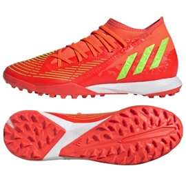 Chaussures Adidas Predator Edge.3 Tf GV8536 rouge oranges et rouges Chaussures Adidas Predator Edge.3 Tf GV8536 rouge oranges et rouges