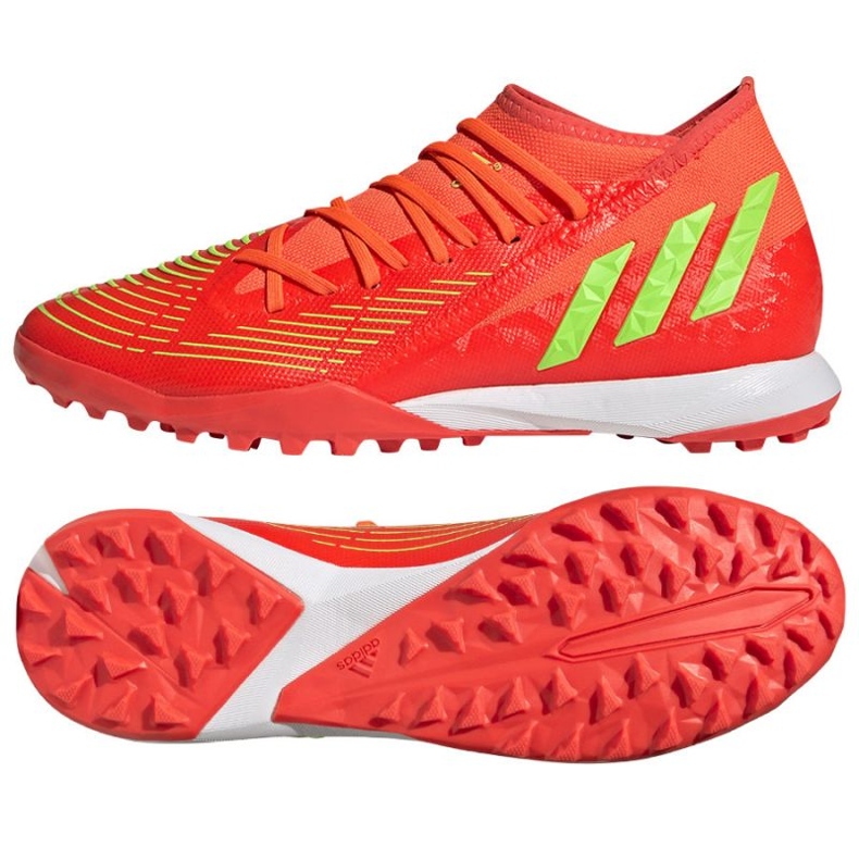 Chaussures Adidas Predator Edge.3 Tf GV8536 rouge oranges et rouges