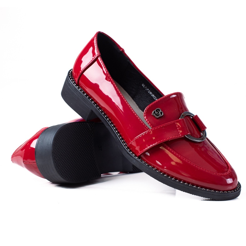 SHELOVET Mocassins élégants rouge