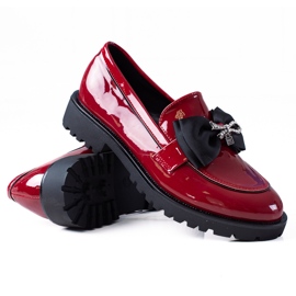 SHELOVET Mocassins Avec Un Noeud rouge