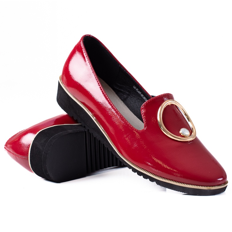 SHELOVET Mocassins femme laqués rouge SHELOVET Mocassins femme laqués rouge