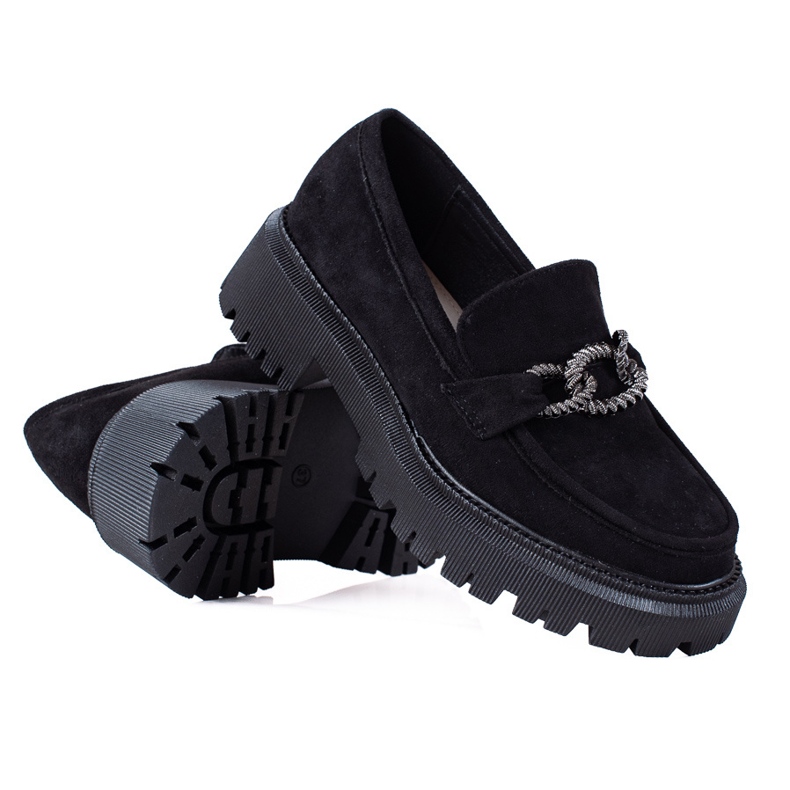 SHELOVET Mocassins Sur La Plateforme le noir SHELOVET Mocassins Sur La Plateforme le noir