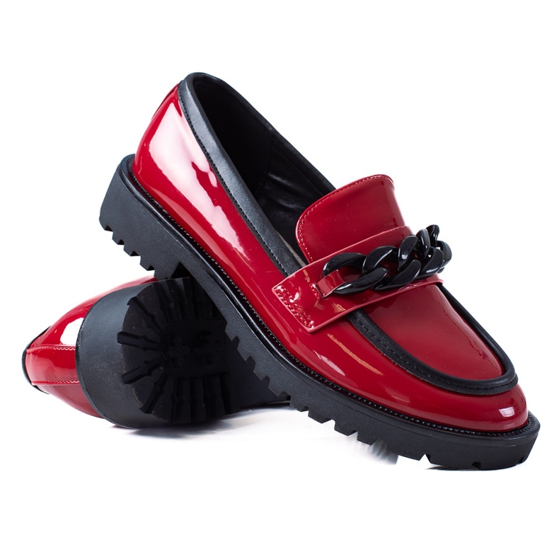 SHELOVET Mocassins à la mode rouge