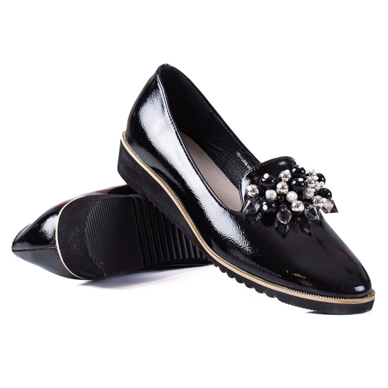 SHELOVET Mocassins femme le noir