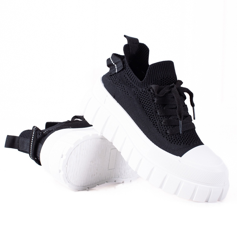 SHELOVET Baskets sur une plate-forme épaisse le noir