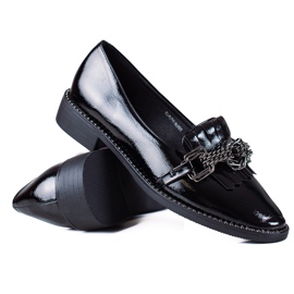 SHELOVET Mocassins élégants noir
