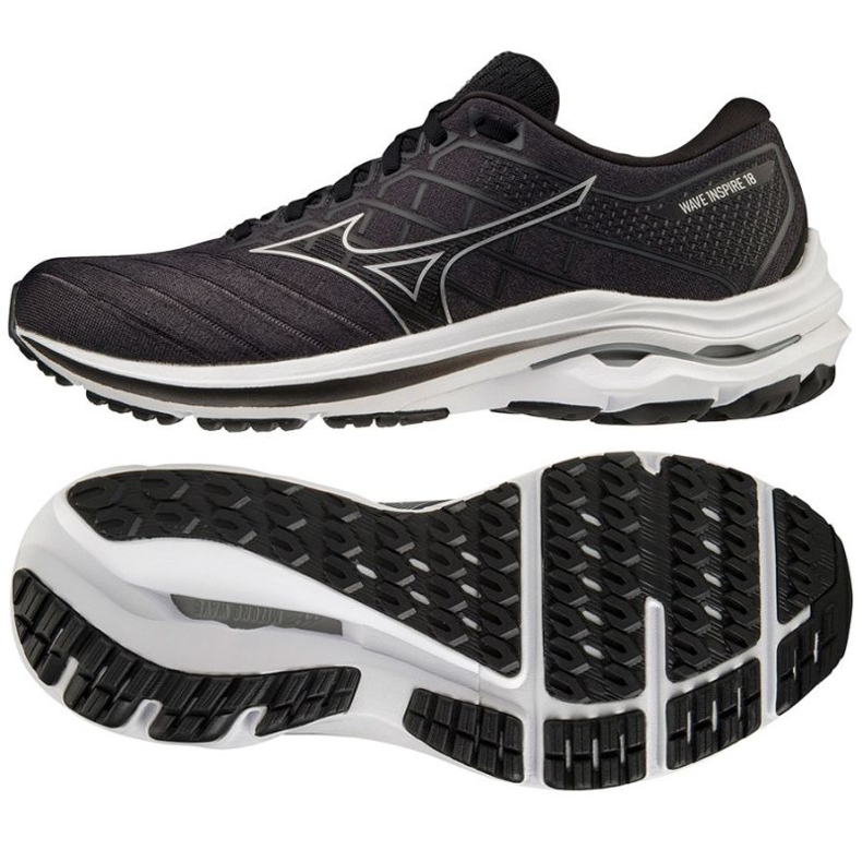Mizuno Wave Inspire 18 M chaussures de course J1GC224404 le noir