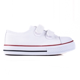 Baskets pour enfants Vico avec fermeture velcro blanc