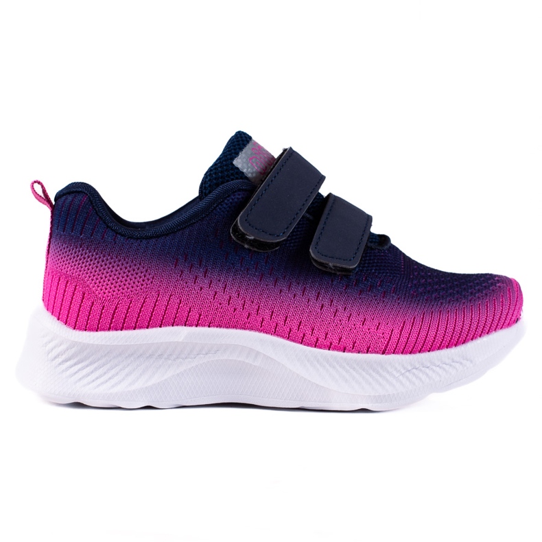 Chaussures de sport Velcro bicolores Shelovet pour enfants bleu marin rose