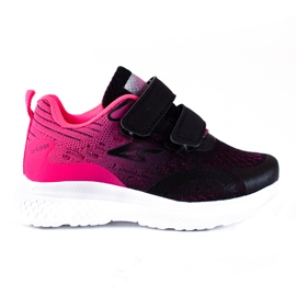 Chaussures de sport pour enfants Shelovet avec fermeture velcro rose noir