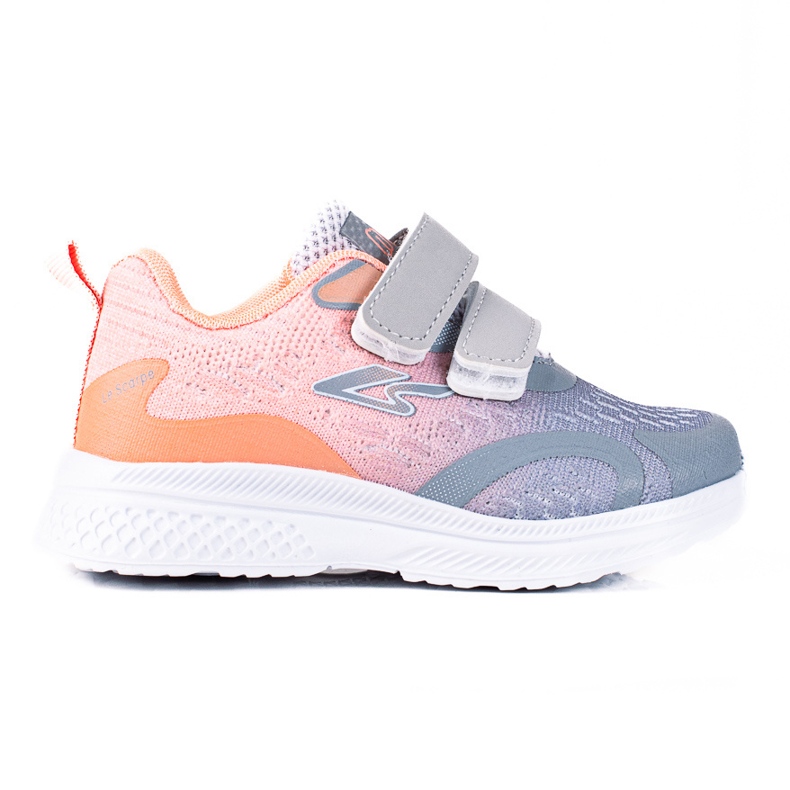 Chaussures de sport pour enfants Shelovet avec fermeture velcro orange gris