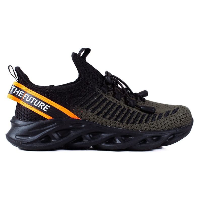 Chaussures de sport pour enfants Vico, matière bicolore noir