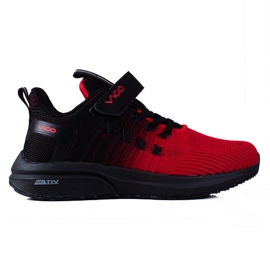 Chaussures de sport pour enfants Vico, noir clair et rouge