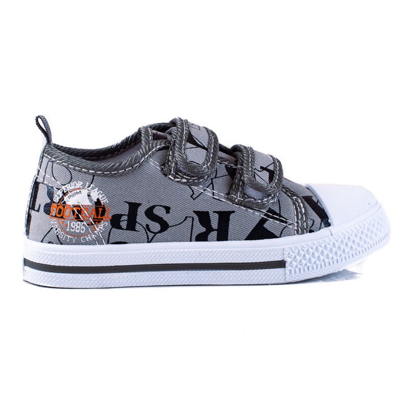 Baskets garçon Shelovet à scratch gris Baskets garçon Shelovet à scratch gris