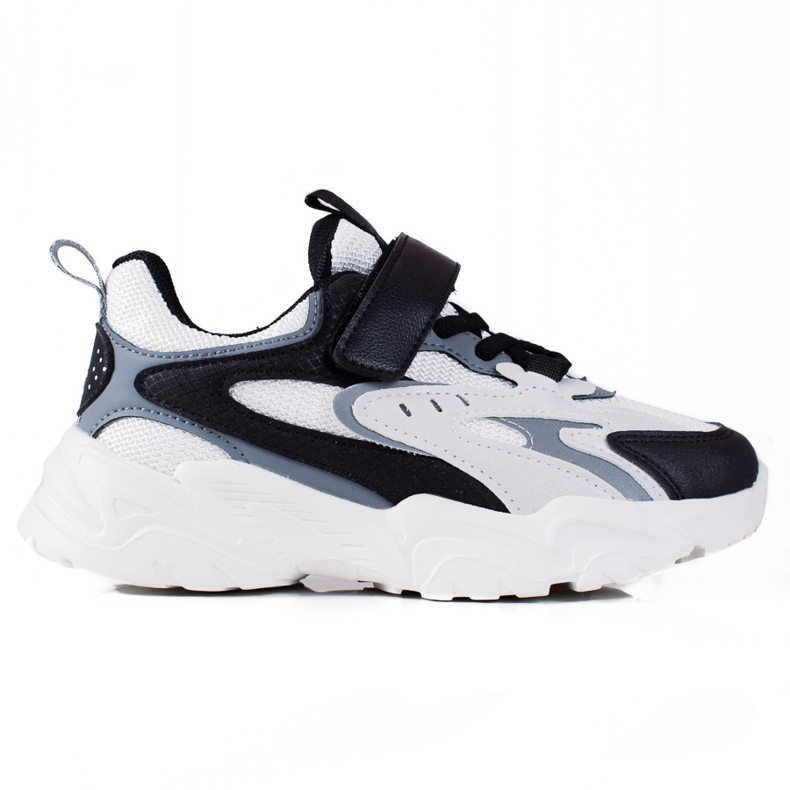 Baskets pour enfants Shelovet sur une semelle épaisse en noir et blanc blanche le noir gris Baskets pour enfants Shelovet sur une semelle épaisse en noir et blanc blanche le noir gris