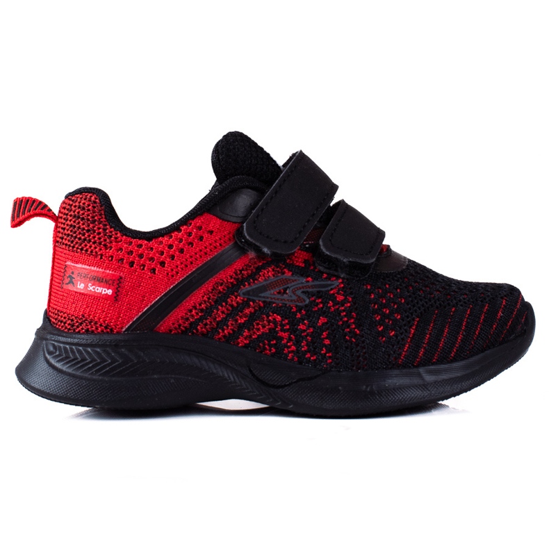 Baskets garçon Shelovet matière rouge et noire le noir Baskets garçon Shelovet matière rouge et noire le noir