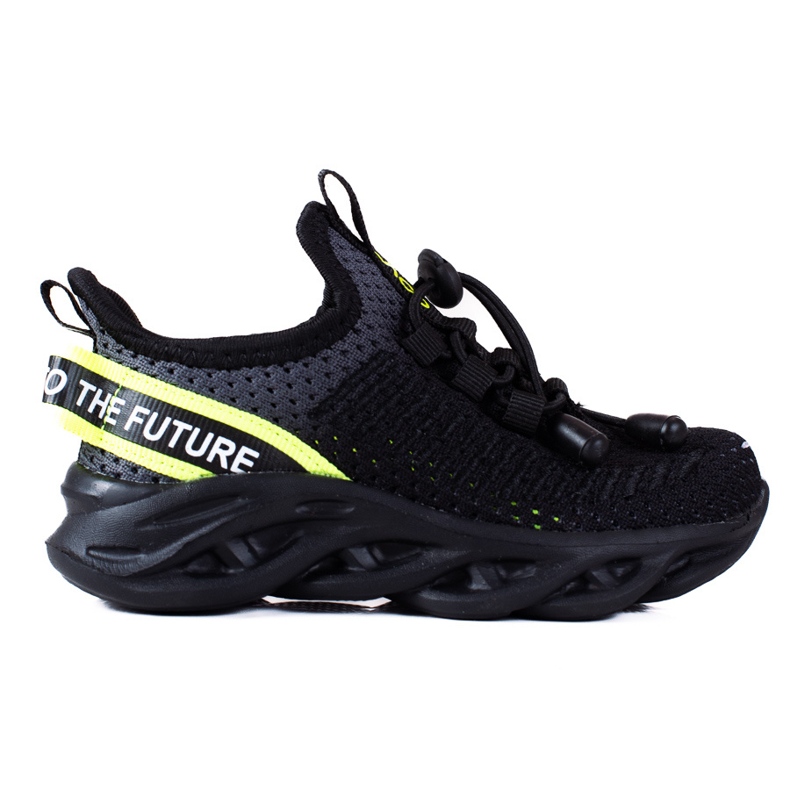 Chaussures de sport pour enfants Vico, matière bicolore le noir gris Chaussures de sport pour enfants Vico, matière bicolore le noir gris