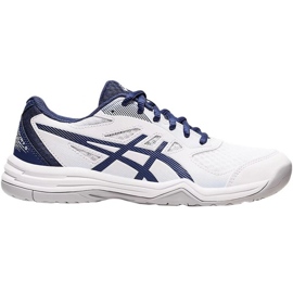 Asics Upcourt 5 W 1072A088 100 chaussures de volley-ball blanc bleu marine