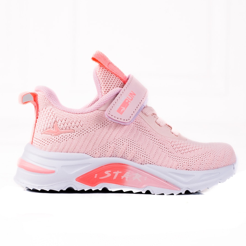 Sneakers fille Vico, tissu sur semelle épaisse rose Sneakers fille Vico, tissu sur semelle épaisse rose