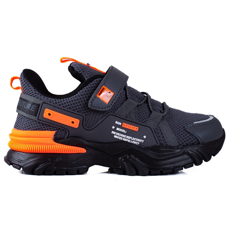 Vico Chaussures de sport garçon Shelovet à semelle épaisse multicolore orange gris