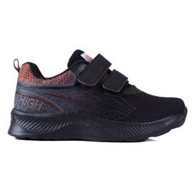 Baskets garçon Shelovet avec double velcro noir