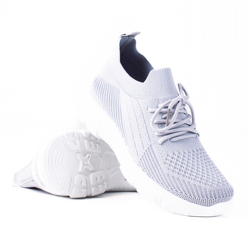 Chaussures de sport pour femmes Shelovet avec laçage gris