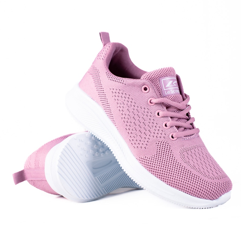 Chaussures de sport SHELOVET roses pour femmes avec laçage