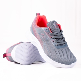 SHELOVET Chaussures de sport à lacets gris clair avec semelle blanche