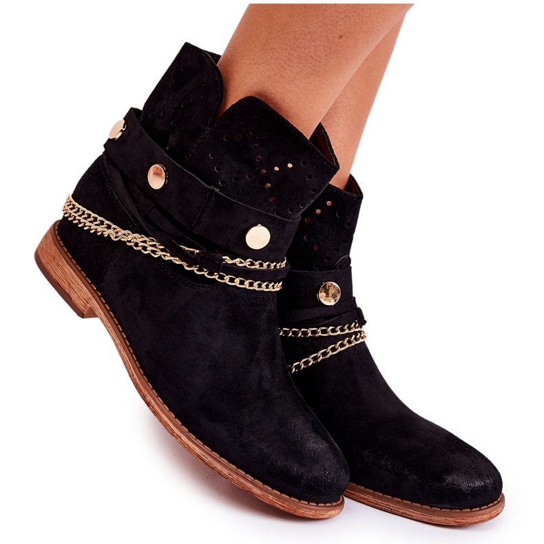 WS1 Bottines en Daim à Talons Compensés Cachés Verine Noire le noir