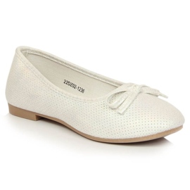 Ballerines à nœud eVento Jr EVE359B blanc blanche Ballerines à nœud eVento Jr EVE359B blanc blanche
