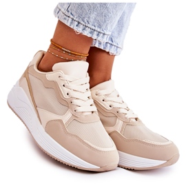 PG1 Baskets Classiques Femme Beige Salema