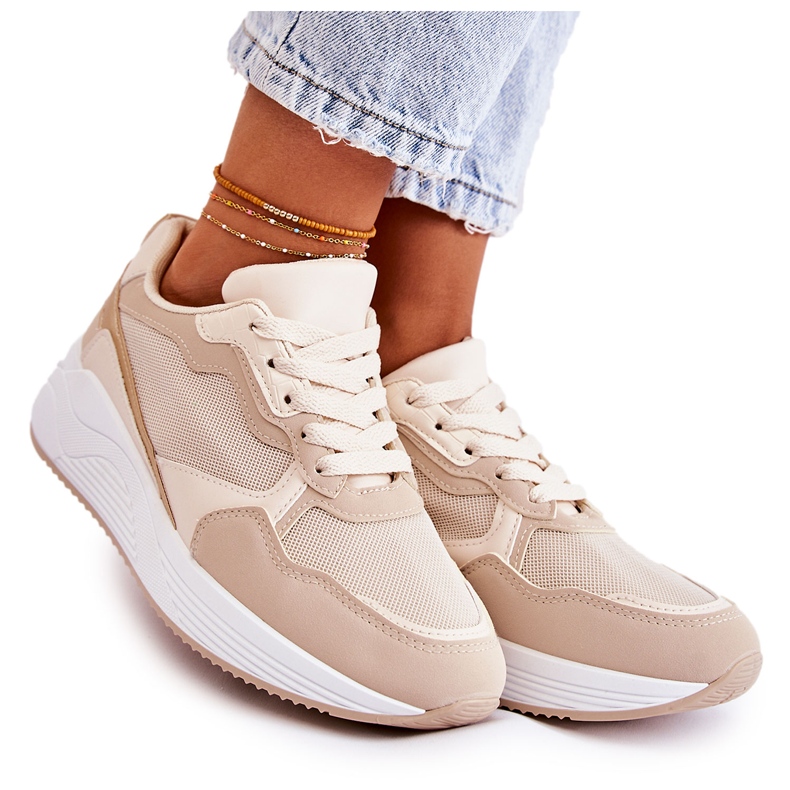PG1 Baskets Classiques Femme Beige Salema