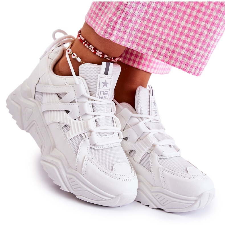 PE1 Chaussures de sport femme Baskets Blanc Daren blanche