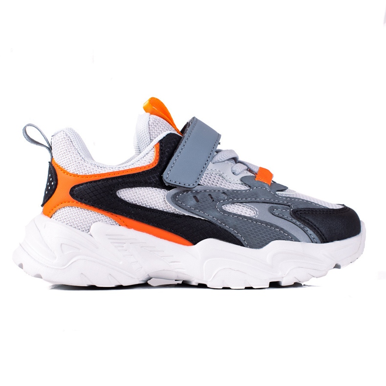 Baskets garçon Shelovet sur plateforme épaisse grise multicolore