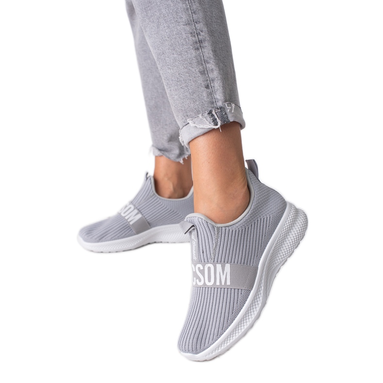 Baskets textile Shelovet grises pour femme Baskets textile Shelovet grises pour femme