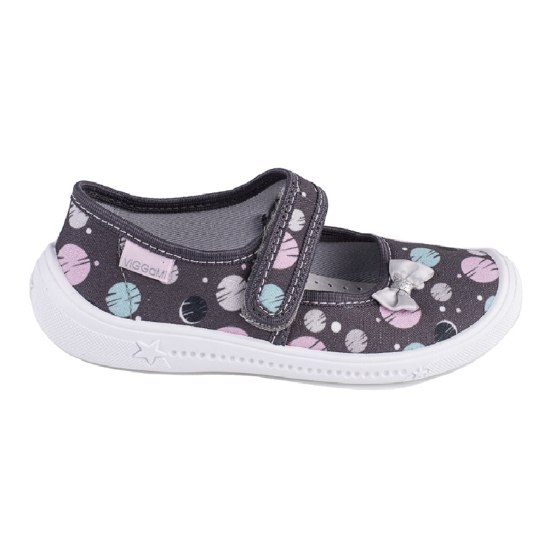 Chaussons fille imprimé Viggami Aneta gris multicolore Chaussons fille imprimé Viggami Aneta gris multicolore