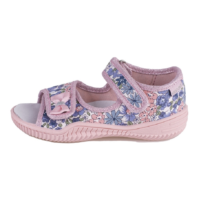 Chaussons filles Viggami Marta fleurs bleu rose multicolore Chaussons filles Viggami Marta fleurs bleu rose multicolore