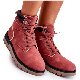 Bottines en cuir sur la plateforme Red Ressa rouge