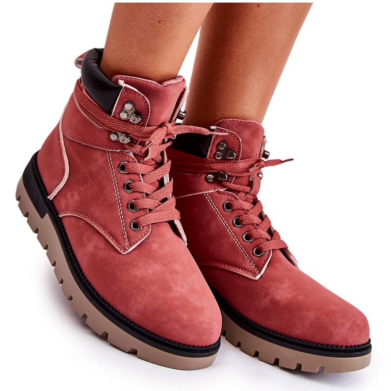 Bottines en cuir sur la plateforme Red Ressa rouge