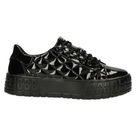 Filippo Baskets en cuir élégantes matelassées DP3932 / 22 BK le noir