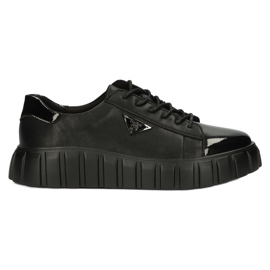 Baskets en cuir Filippo DP4138 noir