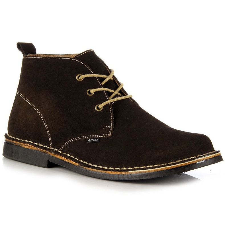 Bottines Gregor en cuir marron pour homme brun Bottines Gregor en cuir marron pour homme brun