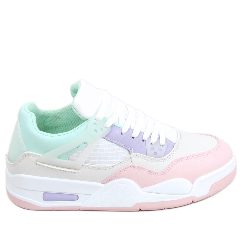 Baskets Inika Multi Beige blanche violet rose multicolore vert